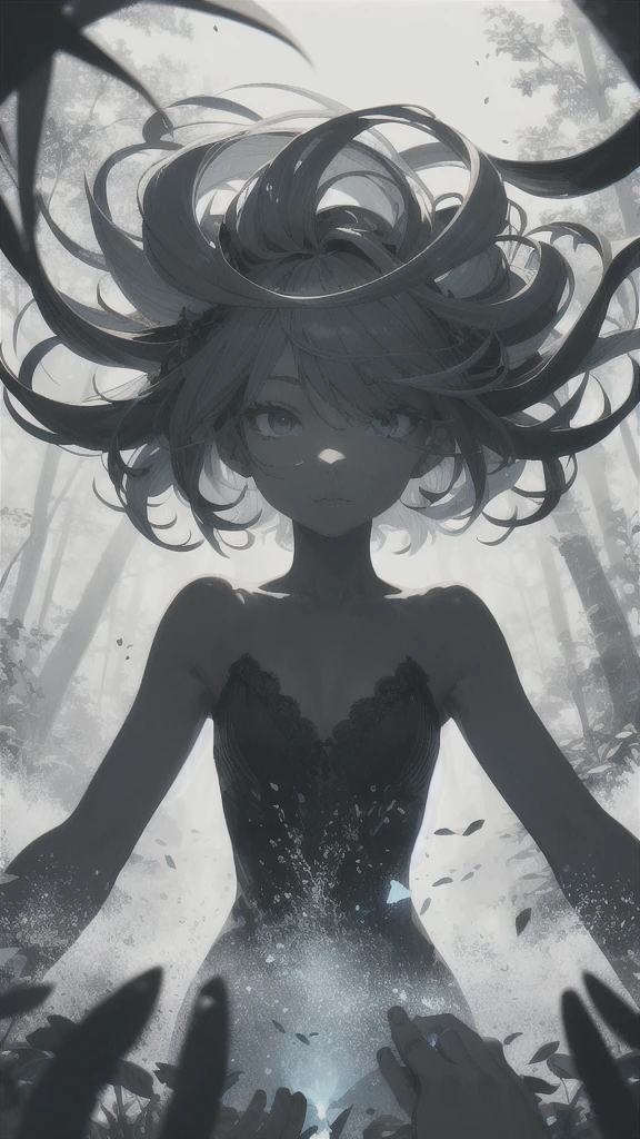 (((Create one girl +), (smoke, fire), (fantastic scene), (dramatic, lighting)))_(((Lipetite, chibiull height), (thin graceful body, in full height - standing, firing from a powerful modern weapon), (beautiful figure, half a turn)_(16+ years)))_(((vely girl, small peach breasts, graceful figure, narrow waist, smooth hips )), ((long double braids), (tight braids), (braided hair), (long time haircut), (dark hair, black hair)))_((Scarlet lips)), ((smile)))_ (((Shiny skin:1.5, white skin, light skin: 1.5, shiny body)))_(((Detailed face)), ((sexy), (erotic), (cute, kawaii), (nsfw))) _(((Bare shoulders, black lace dress)), ((black chiffon dress, very short dress))_(((tight-fitting), (black), (transparent lace dress)), ((stands almost completely naked , with a small amount of clothing)), ((tiny thongs)), (arms in elbow pads, palms wearing tactical gloves), (bare thighs, thong, bare stomach, minimal clothing), (legs in combat knee pads, thigh-high stockings - sexy)), ((massive leather lace-up boots)), ((looks seductively at the viewer, y at the viewer, embarrassed smile, shy, sexy, erotic)))_(((Dark background, realistic painting, digital painting, high quality)) _((Background, fantastic ship lock),(films; Lucas Arts, R.S. Giger "Alien", Giger's monsters)), (stunning scene in a spaceship)), ((alien flowers, skulls)), ((decorative dark background)),((stunning white alien lilies),(extremely unusual)),((spaceship-water, skulls)),((white lilies-large stems)))_(((Bright colors, cold soft shadows), (warm contrasting light, bright theme)),((high contrast, photorealistic graphics:1.37)),((digital painting, oil painting, wide wet brushstroke)),((best quality,4k, high resolution,masterpiece:1.2)),((ultra detail),(realistic, photorealistic, photorealistic: 1.37 )), ((painting-professional execution)))_(((Cinematic, digital painting),(soft clear forms, wide strokes, attention to detail),(clear elegant line, color shading)))_(((High quality, 16K | Ultra HD | Full HD))).