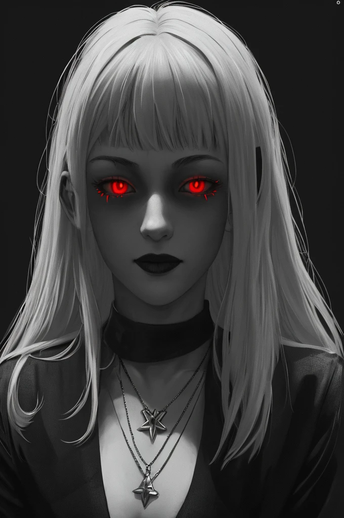 Goth man 1girl, solo, long hair, looking at viewer, red eyes, jewelry, necklace, black background, portrait, glowing eyes, by vergvoktre, dramatic, gritty, intense, distorted face, nightmare, intricate details, hyperdetailed, cinematic, dark shot, film grainy, soothing tones, muted colors, technicolor, looking at viewer, red eyes, humans have 3 faces, the first face has an evil aura, the second face has a sad aura and the third face has a happy aura, the face with a happy aura is in the middle position, creepy
BREAK
outdoors, twilight, raytracing BREAK
d4rk4rt artstyle, monochrome, greyscale