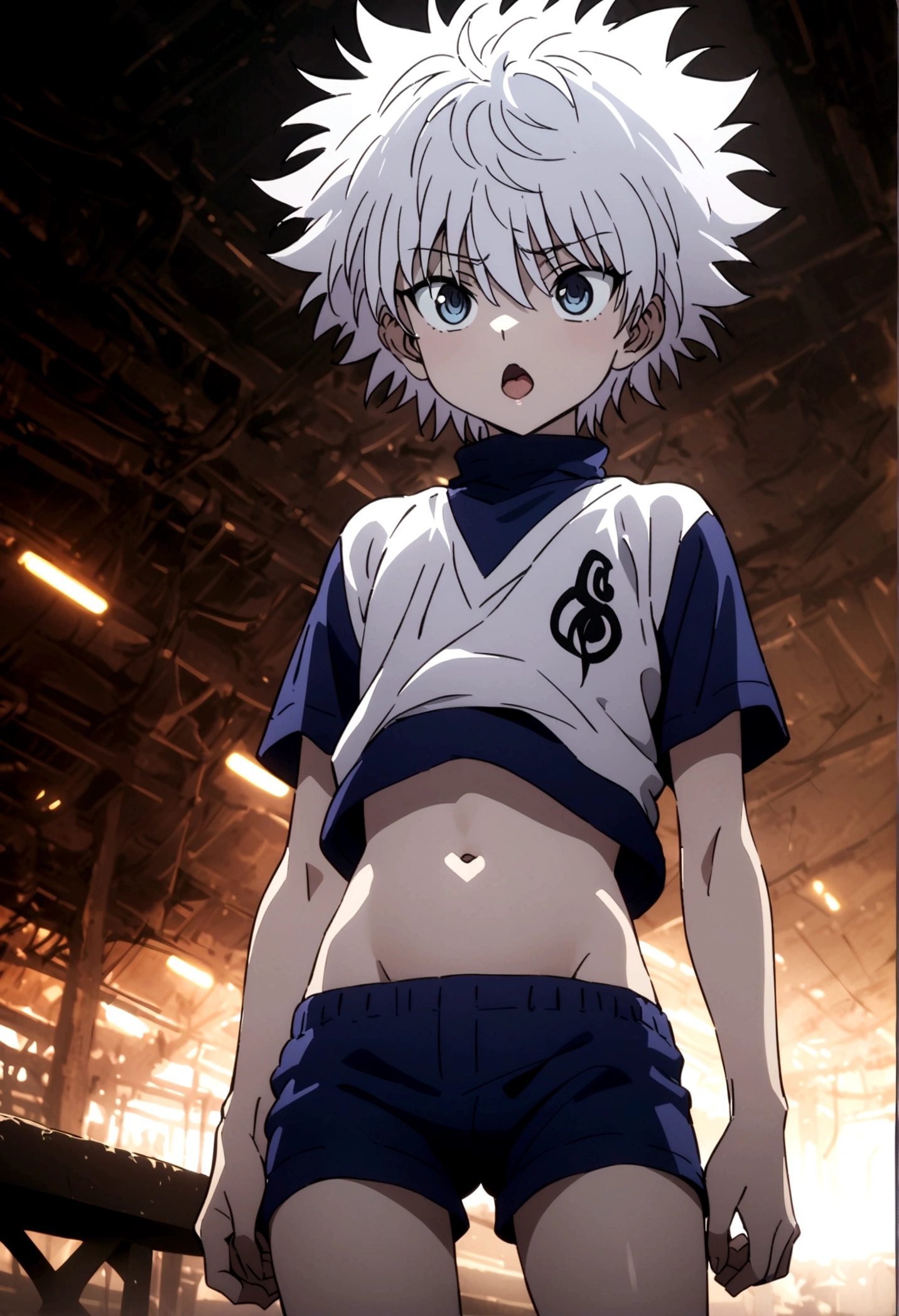 killua ahegao navel