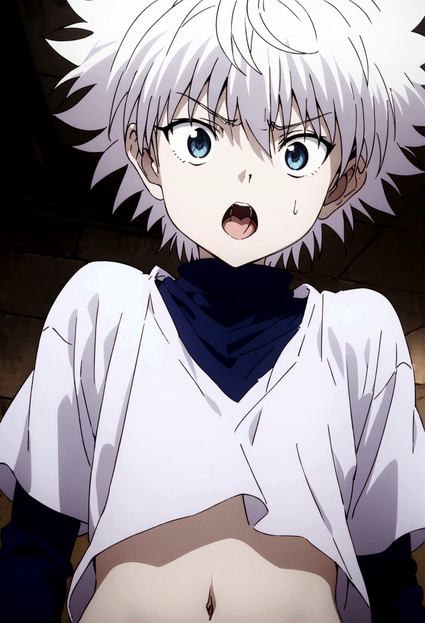 killua ahegao navel
