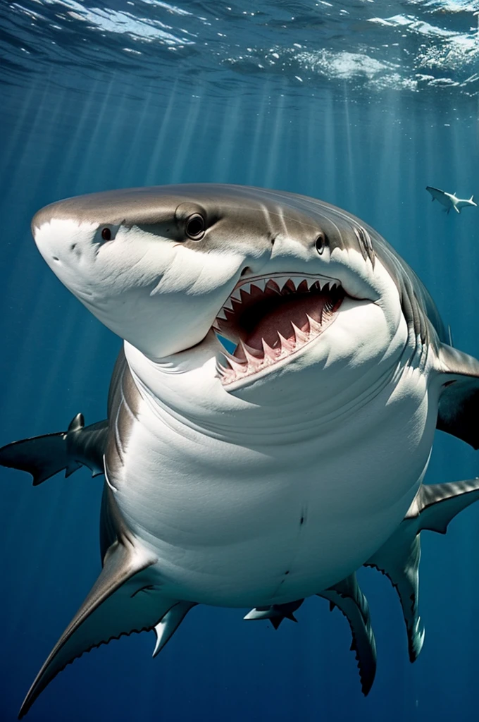 a shark(ANIMAL) with huge tits and a giant ass