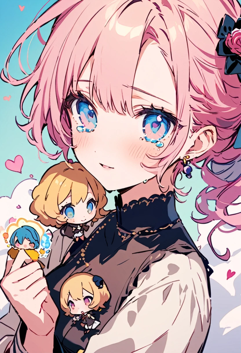 masterpiece, Highest quality, Illustration of the novel, High resolution, 18+ Adult content, Sensual, Intimate, Emotional, Passionate, romantic, sweet, Adorable, Innocent, Pure, Charmな, Charmな, Charm, mysterious, Charmな, Charmな, Immersive, Charmな, dream-like, Surreal, Imaginative, Whimsical, Artistic, Avant-garde, timeless, elegant, Sophisticated, chic, Sophisticated, personality, original, Charmな,((chibi,Cute Lori:1.3)),((Beautiful Tears))、Upper Body