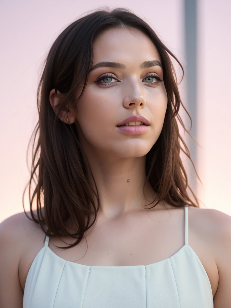 (masterpiece),(Highest image quality),top quality,(extremely detailed),4K,(8K),super detailed,Fashion model, 25 years old,profile, [[[[closure]]], [[[[chest]]]], [[[[head]]], [shoulder]]]]], Perfect Eyes, Perfect Iris, Perfect Lips, Perfect Teeth, Perfect Skin, Soft headlight, Shine, High Dynamic Range, (pastel colour: 1.2)