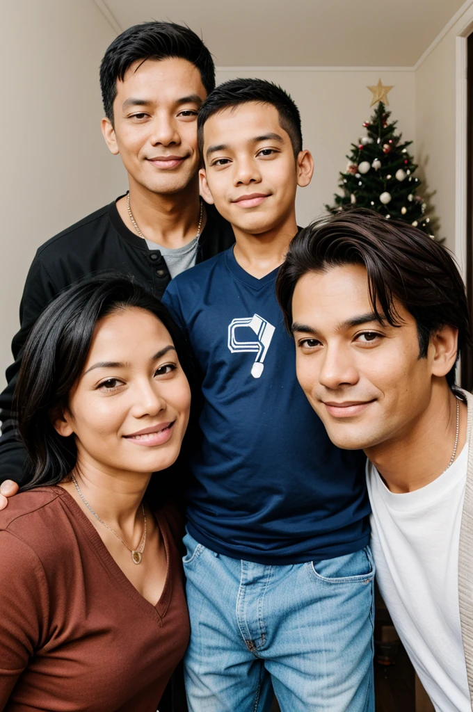 Parents with his son