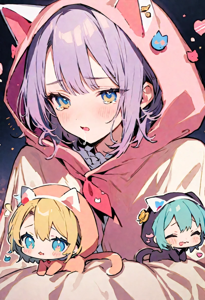 masterpiece, Highest quality, Illustration of the novel, High resolution, 18+ Adult content, Sensual, Intimate, Emotional, Passionate, romantic, sweet, Adorable, Innocent, Pure, Charmな, Charmな, Charm, mysterious, Charmな, Charmな, Immersive, Charmな, dream-like, Surreal, Imaginative, Whimsical, Artistic, Avant-garde, timeless, elegant, Sophisticated, chic, Sophisticated, personality, original, Charmな, ((chibi,Cute Lori:1.3)),nsfw, ((Cat costume:1.3)),((Beautiful Tears))、