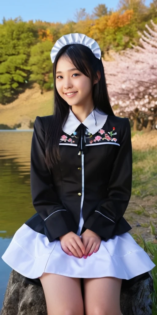 ((64k,Ultra-high resolution,Super best quality,masterpiece,Hyperrealistic,Young and adorable, beautiful, young, adorable,〜20 year old girl,young woman,Full body photo,Full body angle,Whole Body Ezbian,Surreal,Very detailed:1.3,Ultra-realistic:3.0)),Cute smile,Adorable smile,nice smile,Baby Face,A cup to D cup size bust,Straight Long Hair,Black Hair,Sitting,Cute face,Glowing Skin,Glossy face,Beautiful body,concentrated,Naked from below,((field,Water Lake,Background with autumn cherry blossoms)),((High school girl blazer,Transparent exy maid outfit,Sister dress with embroidered collar,Wear a shrine maiden's costume and roll up your mini hakama.,Aircraft Cabin Attendant Uniform,Aircraft Stewardess Uniform)),((Seamless Ultra-thin All-through Pantyhose,Ultra-thin seamless pantyhose, sexy, all-through, beautiful legs, tights, sheer, pantyhose, women's)),single eyelid,Long legs,Thin legs,Beautiful hands and feet,Thin thighs,Nice thighs,((Ultra Micro Mini Skirt:1.2)):1.4,underwear simpleunderwear,((地面にSitting)),Water Lake,A prestigious European-style castle,Rose garden in the background,Bare shoulders,Low - Angle,((Face your body forward)),((Sitting position)),((Spread your legs and do the M-leg pose.)),Pull up one'My tight skirt,bangs,Beautiful legs,((Wearing girl's panties:1.3)),((Girl panties exposed:1.3)),((Japanese women who still retain their beautiful youthfulness,A European woman who still retains her beautiful youthfulness)),With a young body,((Turn your skirt inside out)),Please show me your pants,White panties,Take off your panties,((White pantiesでパンティーを見せます)),((She puts her hand inside her panties and masturbates)),String Pantiesティー,((I'll lift my skirt and show you my underwear)),Exposed panties,White panties,String Pantiesティー,Sexy panties,((Nipples are visible through the)),Slim waist,((String PantiestPanties Women's Shorts,See-through ladies' shorts,String PantiesレースtSexy back,String PantiesツレディースtExtreme back)),((See-through sexy bra,Extremely see-through braーショーツ,Extremely see-through bra)),((Panties are visible)),1 girl,Iris,Black Hair,Nice ass,((See-through shorts and bra)),((The wind blew and flipped up her skirt, revealing her panties)),((A beautiful girl soaked in water,underwearが透けて露出)),((Women's swimsuits,Women's Bikini Swimwear,Sexy for women,Wearing a radical women's swimsuit))