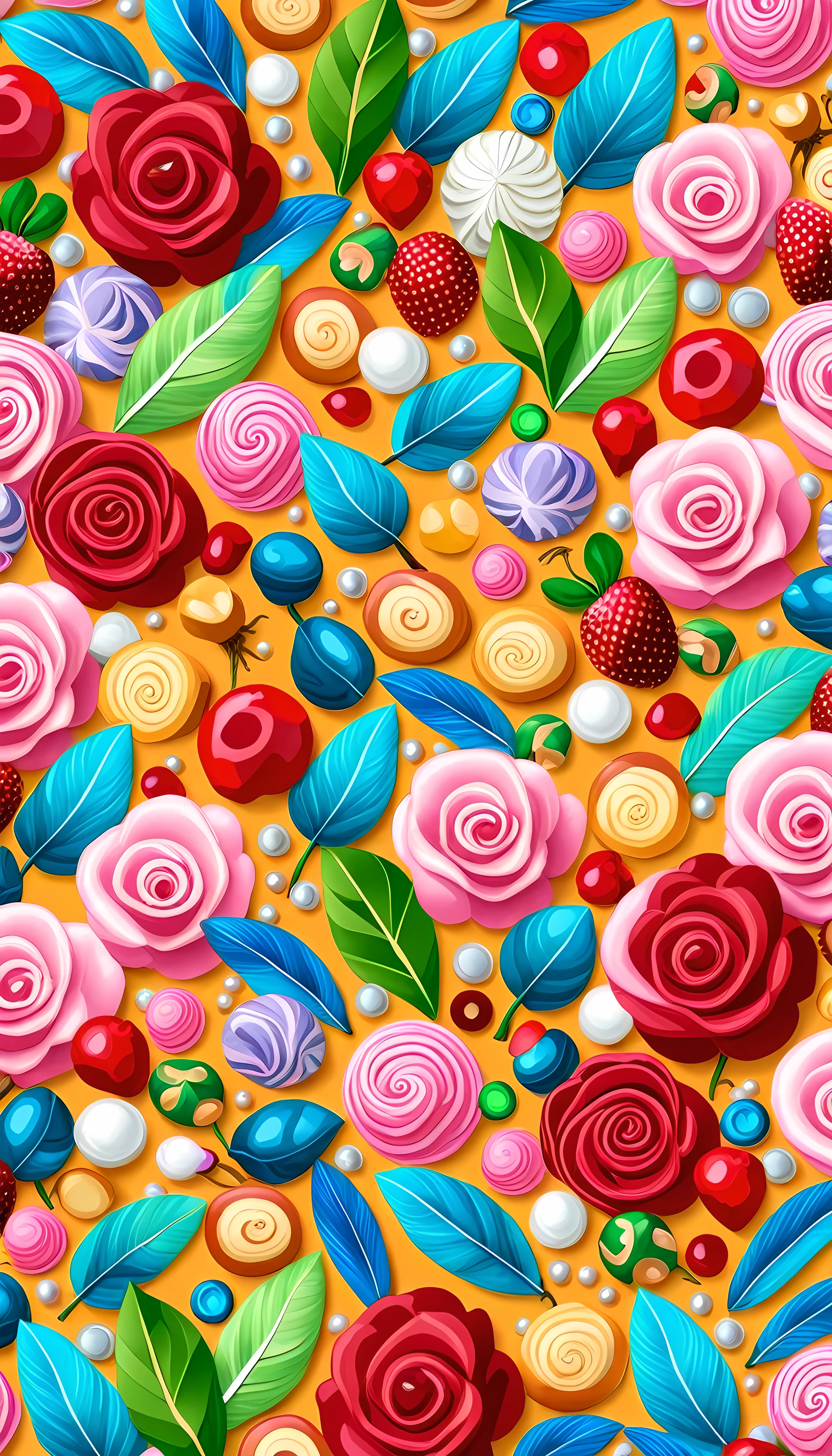 Seas of ((Colorful FEATHER)) (ALOT OF CANDY) In the (BLUE BACKGROUND) — ocean breeze, sun-bleached driftwood, and a touch of salty sea air. ((GOLDEN stars)) colorful BERRIES, ((WHITE PEARLS)) jewels, ((COLORFUL butterfly)), ((GREEN LEAFY FLORA)), (strawberry), BLUE rose, cherry || (embroidery) seamless pattern, fruit, butterfly, diamond, pearls, Best quality, masterpiece, ultra high res, (photo realistic:1.4), surrealism, dream-like, ((abstract art)), vector arts, ((ROSE JEWEL)) a close up of a CANDY pattern, CANDY wallpaper, ornate CANDY, CANDY pattern, CANDY explosion, CANDY! intricate, CANDY JEWELs colorful, chinoiserie pattern, VECTOR wallpaper, CANDY renewal, with colorful JEWELs and plants, CANDY dream, garden JEWELs pattern, CANDY patterned skin, CANDY design, CANDY motives, boho CANDY vines, (8k, RAW photo, best quality, masterpiece:1.2, Sharp image, vector)