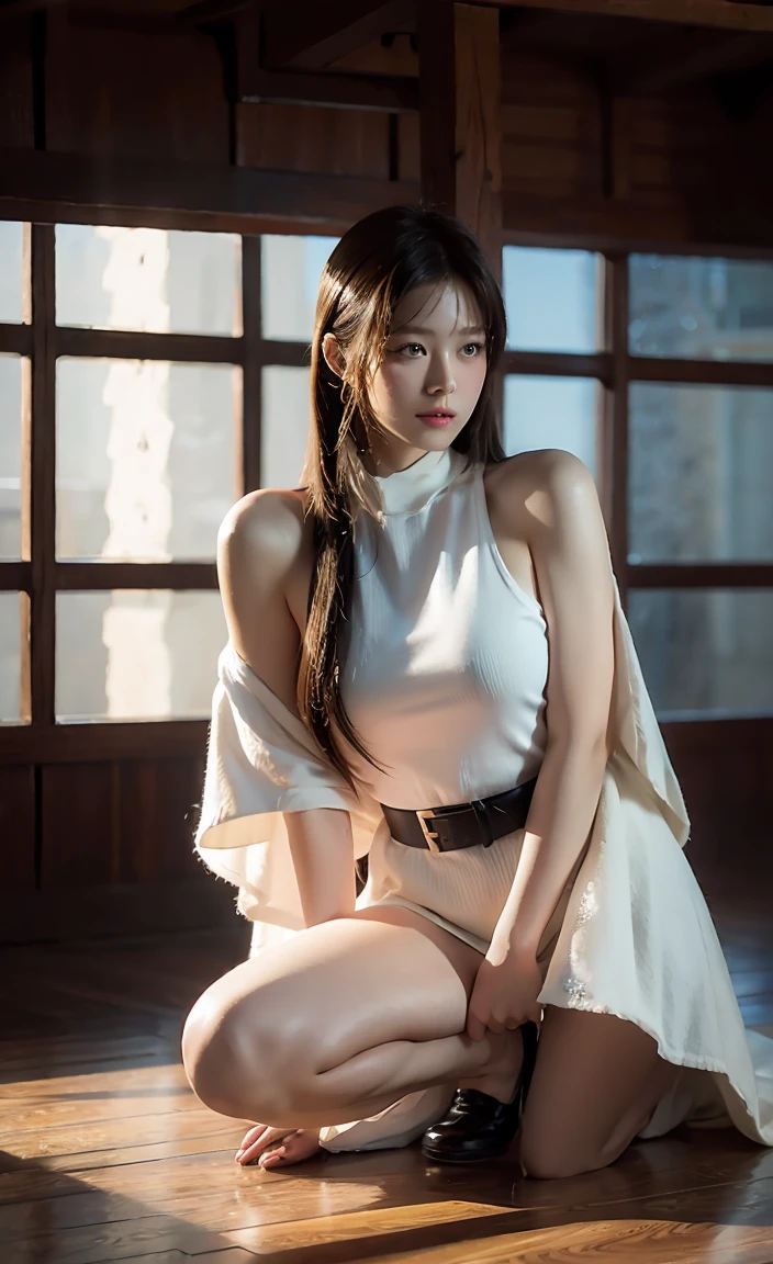 (photorealistic:1.4),best quality,realistic, masterpiece, an extremely delicate and beautiful, CG,extremely detailed ,highres, extremely detailed, 1girl, tifa_lockhart,beautiful detailed girl,full body, realistic,japanese clothes, beautiful detailed red eyes, light on face, cinematic lighting,,