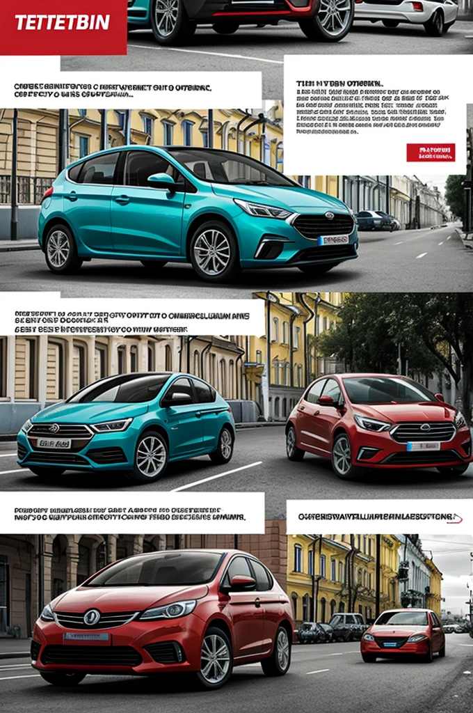 create a comic on the topic of auto centers in St. Petersburg
