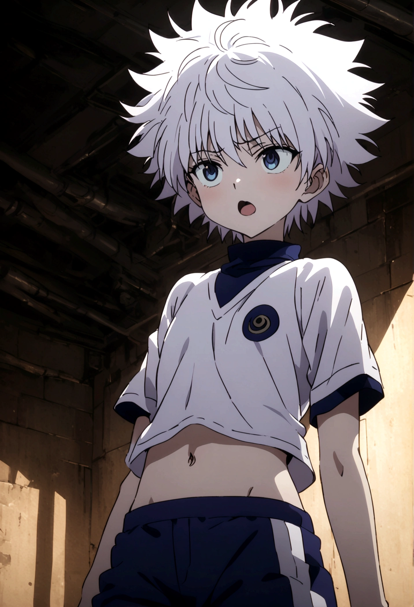 killua ahegao navel