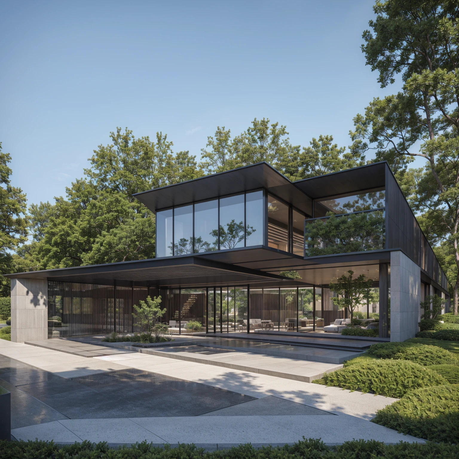 RAW photo, Exterior of modern villa, garden, zutuan,yuanlin,flower,Early morning,fog,nohumans,scenery,tree,field,plant,bushhydrangea,scenery,flower field,naturepath,daisy,day,road,purple flower,highcontrast, (road:1.3), (sidewalk:1.3), (sidewalk trees:1.3), (residences area:1.4), day time, clear sky, sunny, tropical trees and plants, (high detailed:1.2), 8k uhd, dslr, soft lighting, high quality, film grain, Fujifilm XT3, (sharpen:1.5)