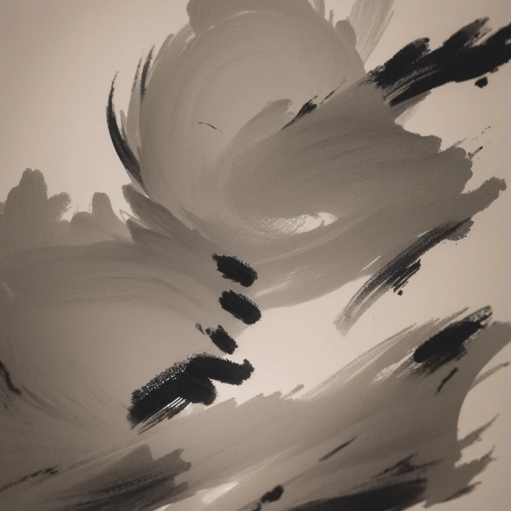 A traditional Chinese ink wash painting of a wise old man, with flowing brushstrokes and subtle gradients.