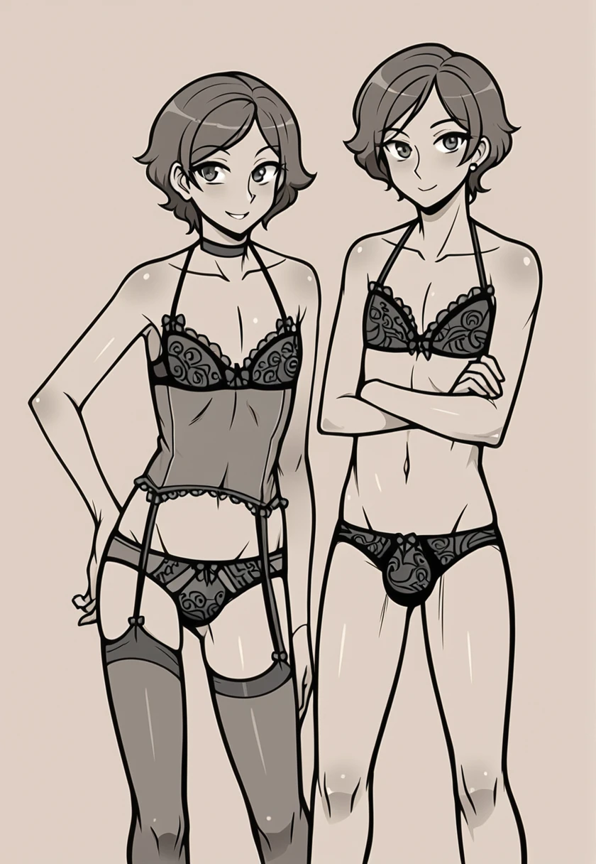 a father who eloped with his second son（ a he had been brainwashing by his secondson ,crossdressing , wife of his secondson, wear y lingerie,has marital life with his secondson ,) 
