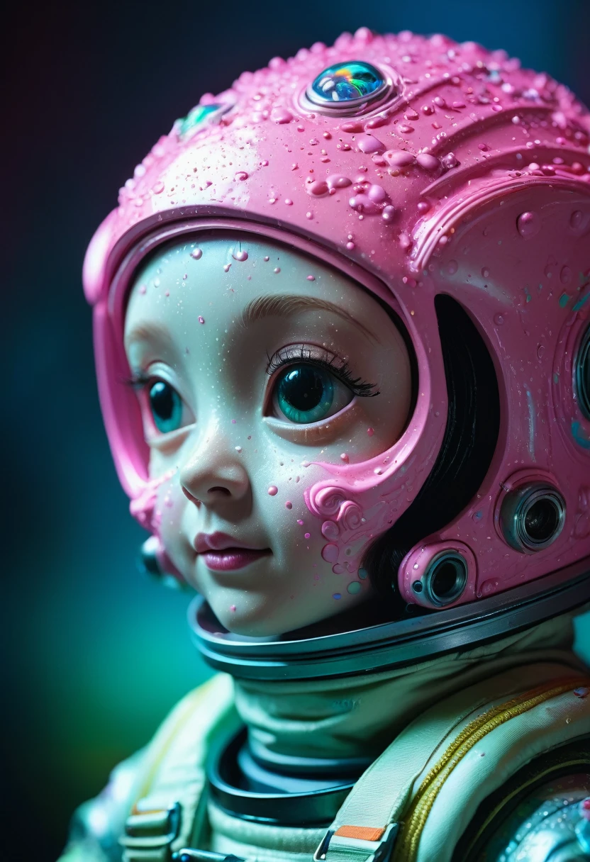 8K, ARTISTIC photogrAphy, best quAlity, mAsterpiece: 1.2), A (potrAit:1.2) Don Bluth Style ASTRONAUT nude pink Toon Doll, full body RAW candid cinema, cyan hair, 16mm, color graded portra 400 film, remarkable color, ultra realistic, sad admosphere, dark lighting, oppressive atmosphere, depressive colors, kodak portra 400, photograph,r, Natural Light, Pinhead lighgts, blur reflection, Brush Strokes, Smooth, abstract, Splatter, Oil On Canvas, rainbow colors, fractal isometrics details bioluminescens : a stunning realistic photograph of wet bone structure, 3d render, octane render, intricately detailed, titanium decorative headdress, cinematic, trending on artstation | Isometric | Centered