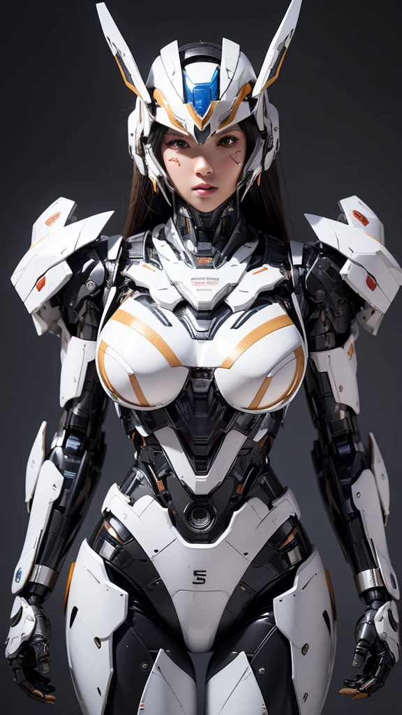 Textured skin, Super Detail, high details, High quality, Best Quality, hight resolution, 1080p, hard disk, Beautiful,(Super Heroine),Oppai Missile,beautiful cyborg woman,Mecha Cyborg Girl,Battle Mode,Girl with a Mecha Body,She wears a battle cyborg mech with a weapon,Fulll body Shot