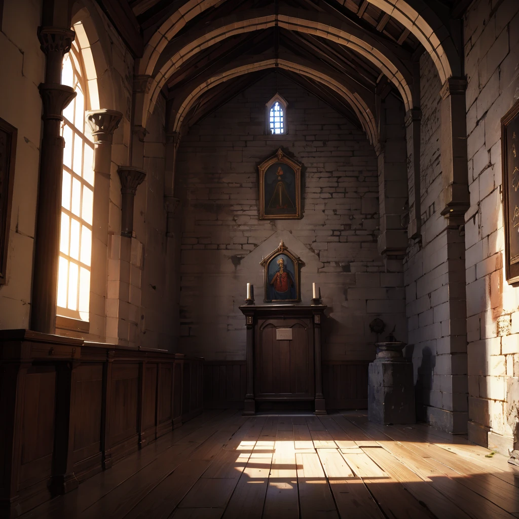 empty medieval museum room