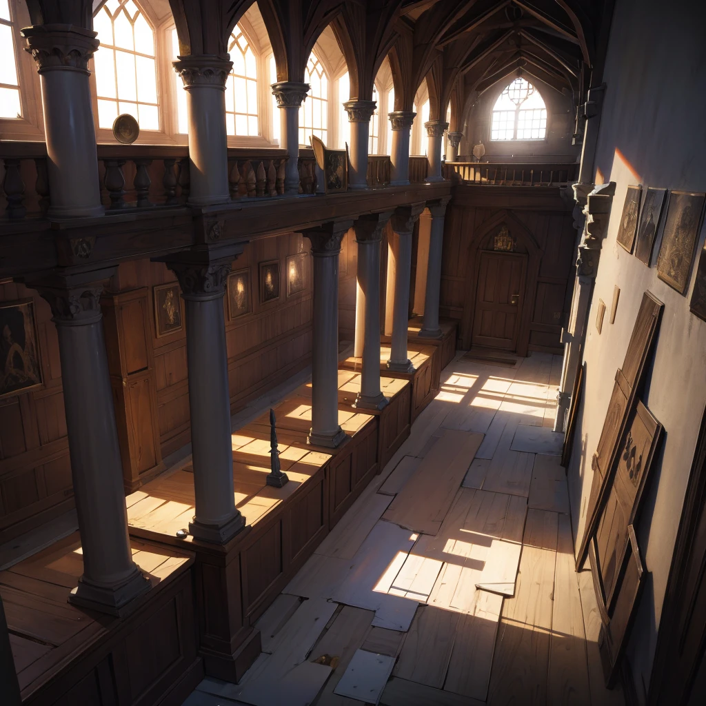 empty medieval museum room