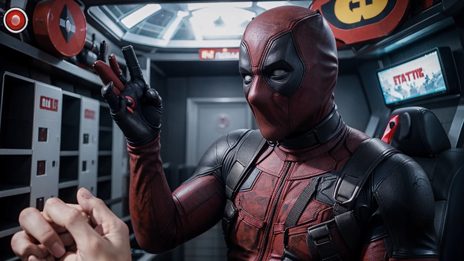 Deadpool playing mobile games