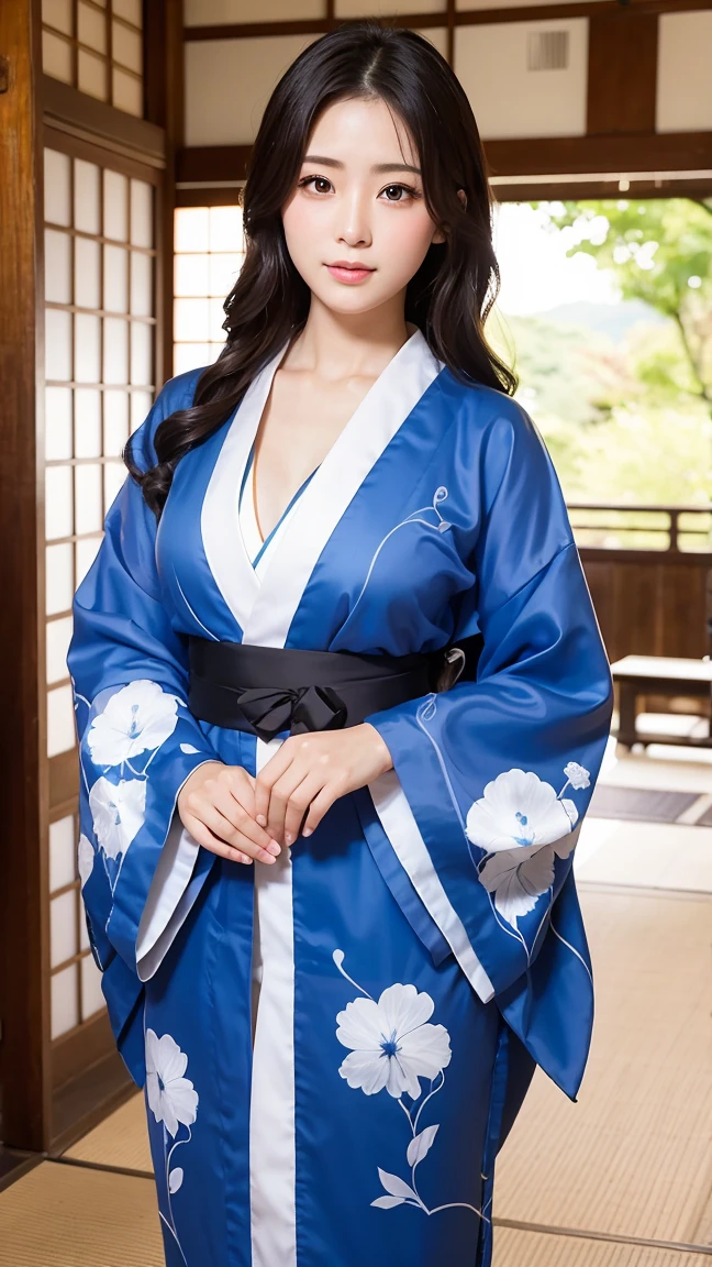 (8K, RAW photo:1.2), detailed face and eyes,最high quality, Super high resolution, very detailed ,intricate details ,table top ,pretty girl , soft movie-like light, hyper detail,sharp focus, high quality, black haired, bob cut, Yukata, knee high socks,
