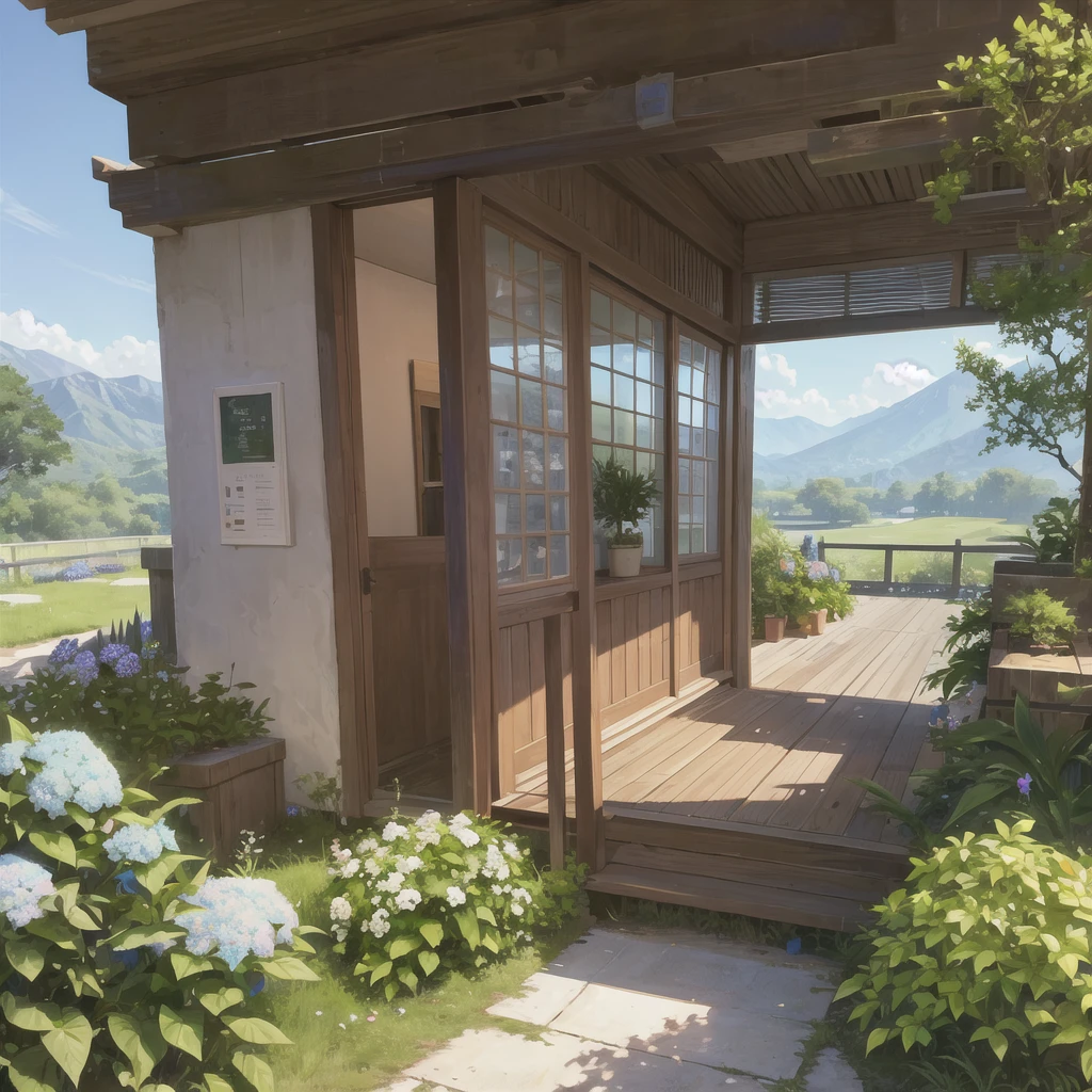 (Ultra-high resolution,Realistic,Highest quality,photographのようにリアル),(8K,RAWphotograph,Highest quality,masterpiece),(Photon Mapping,Radio City,Physically Based Rendering,Auto White Balance),Real person,photograph,bridge, building, Bush, city, cloud, Day, door, fence, Field,time, garden, Grass, Home, Hydrangea, Mountain, nature, no_human, outdoors, path, plant, Potted plants_plant, purple_flower, road, scenery, null, nullscraper, Traditional_media, wood,