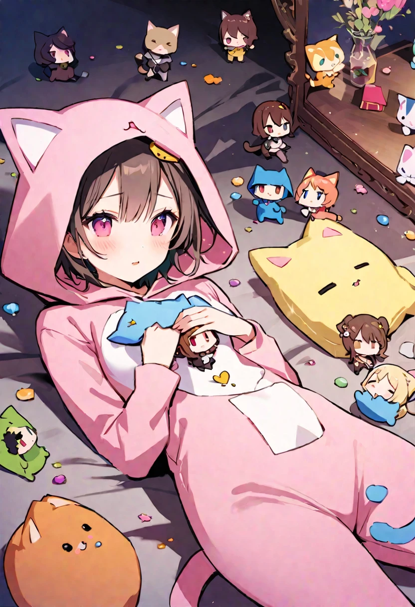 masterpiece, Highest quality, Illustration of the novel, High resolution, 18+ Adult content, Sensual, Intimate, Emotional, Passionate, romantic, sweet, Adorable, Innocent, Pure, Charmな, Charmな, Charm, mysterious, Charmな, Charmな, Immersive, Charmな, dream-like, Surreal, Imaginative, Whimsical, Artistic, Avant-garde, timeless, elegant, Sophisticated, chic, Sophisticated, personality, original, CharmなBREAK  ((chibi,Cute Lori:1.3)), ((Cat costume:1.3)),
