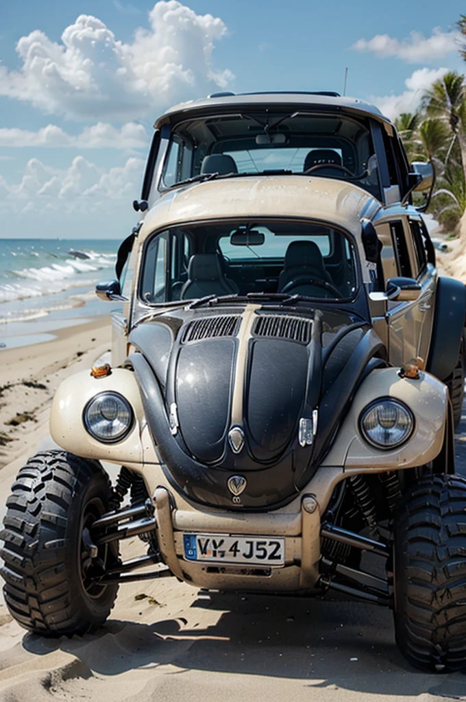 Volkswagon beetle dune buggy at the beach