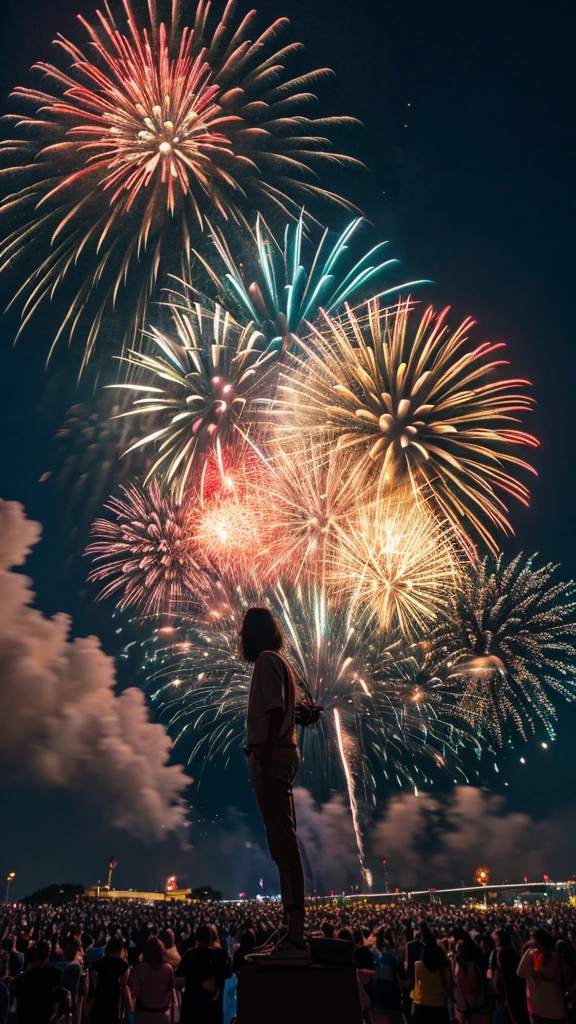 Summer Night Festivities Fireworks in the sky