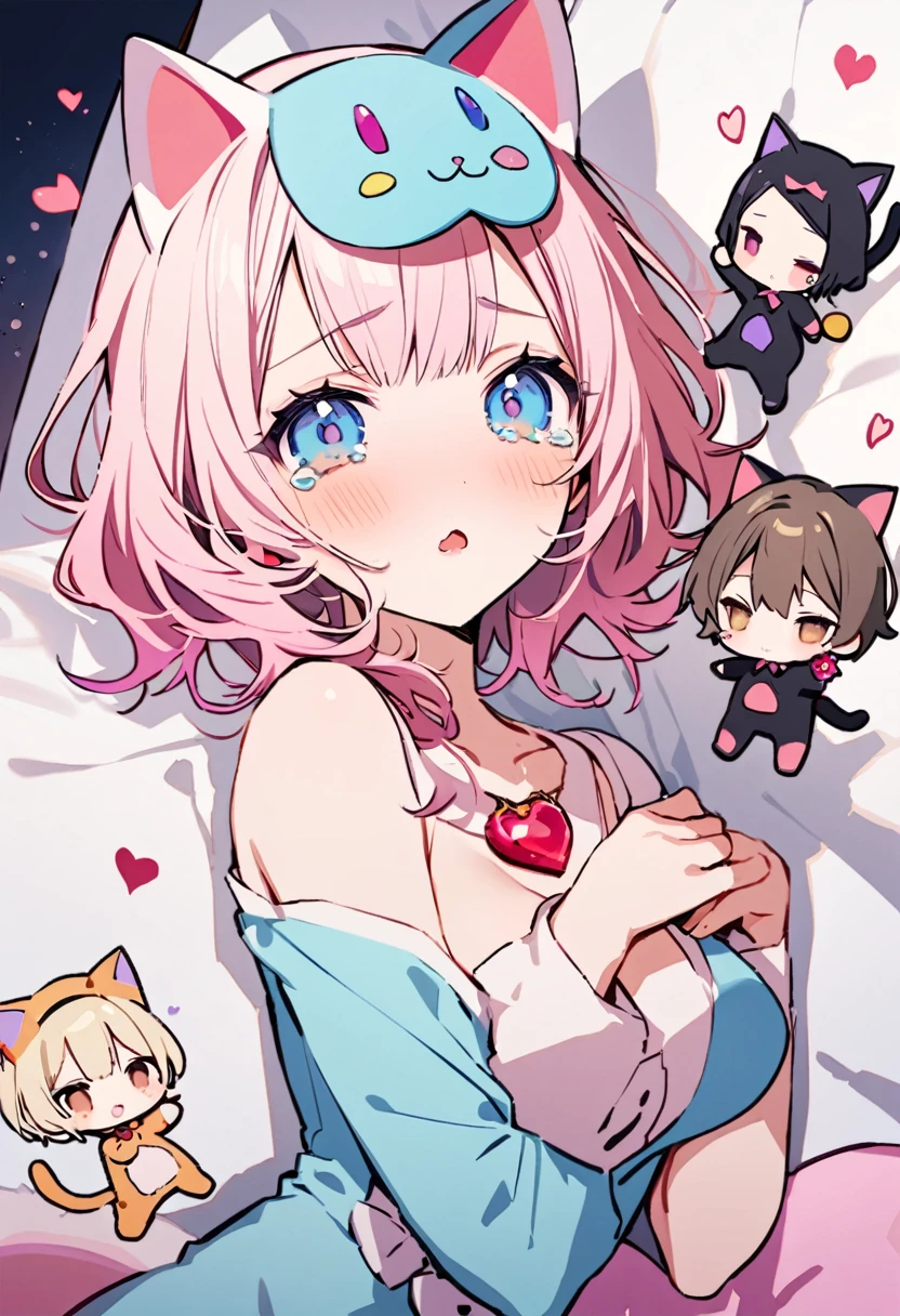 masterpiece, Highest quality, Illustration of the novel, High resolution, 18+ Adult content, Sensual, Intimate, Emotional, Passionate, romantic, sweet, Adorable, Innocent, Pure, Charmな, Charmな, Charm, mysterious, Charmな, Charmな, Immersive, Charmな, dream-like, Surreal, Imaginative, Whimsical, Artistic, Avant-garde, timeless, elegant, Sophisticated, chic, Sophisticated, personality, original, Charmな, ((chibi,Cute Lori:1.3)),nsfw, ((Cat costume:1.3)),((Beautiful Tears))、