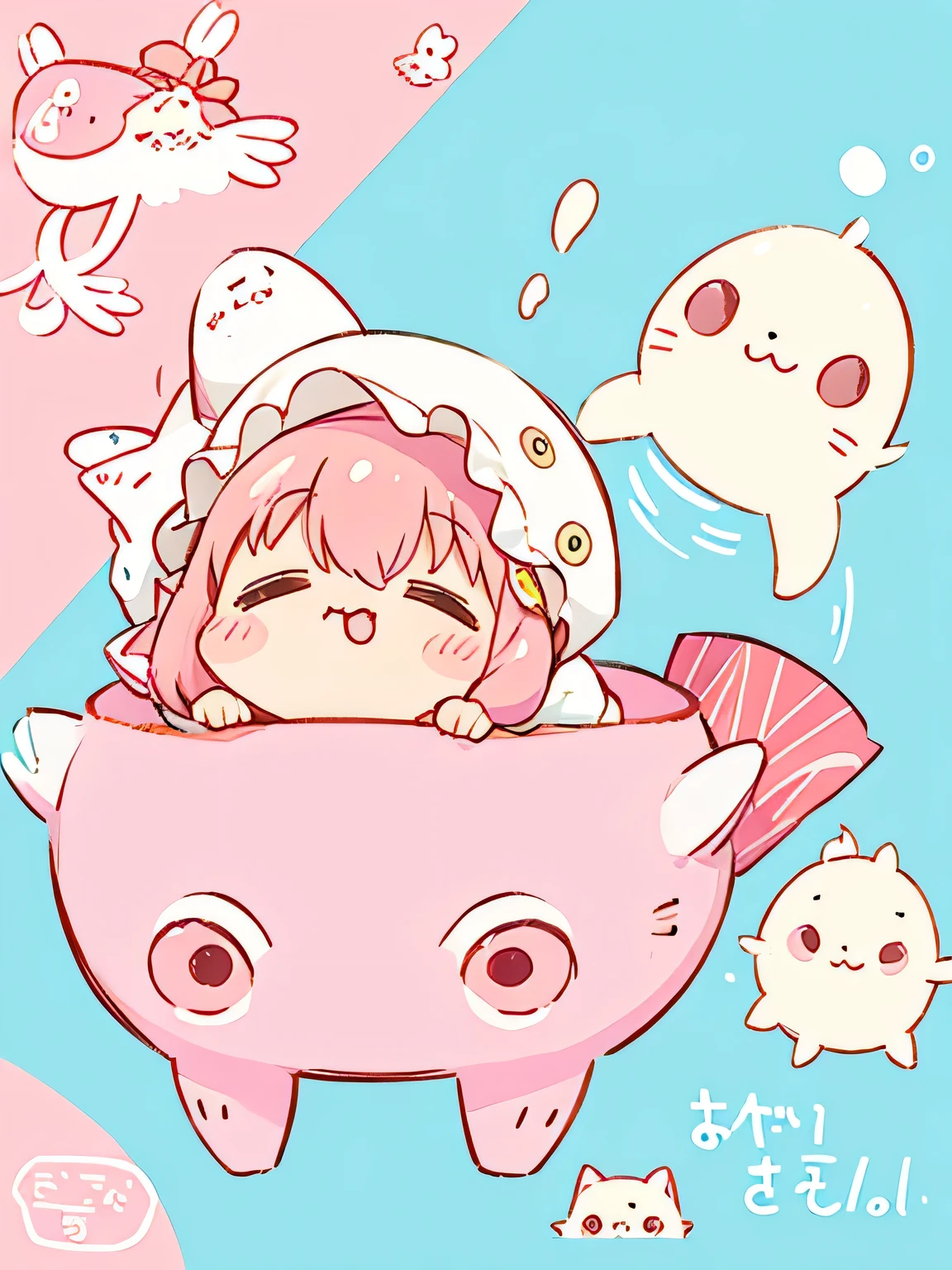 Momoko Sakura style、Kawaii Design, No people、(((Cute amoeba))), study、classroom