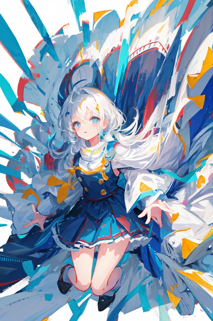1girl, white background, solo, fullbody