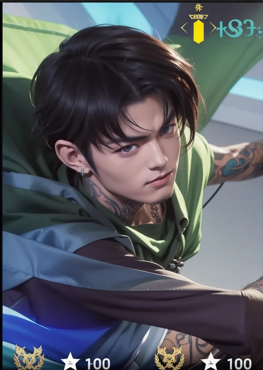 Anime man with tattoos and piercings in a boxing ring., highly detailed exquisite fanart, handsome boy in Demon Slayer art, Detailed anime character art, detailed digital anime art, trend on artstation pixiv, as a tekken character, awesome anime face portrait, by Yang J., male anime character, handsome japanese demon boy, fanart best art station, clean and detailed anime art