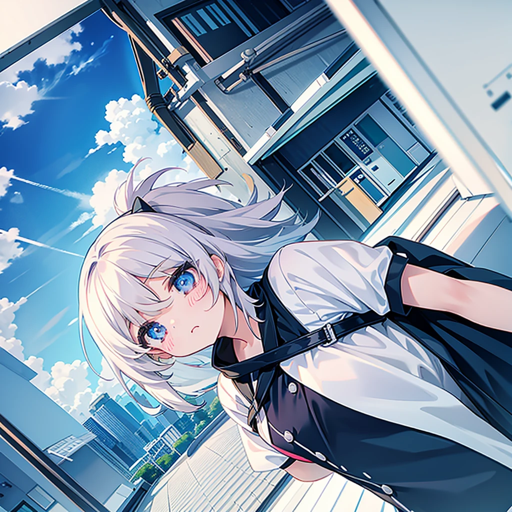 1girl,cry、Low angle lens、Don't leave me waiting、