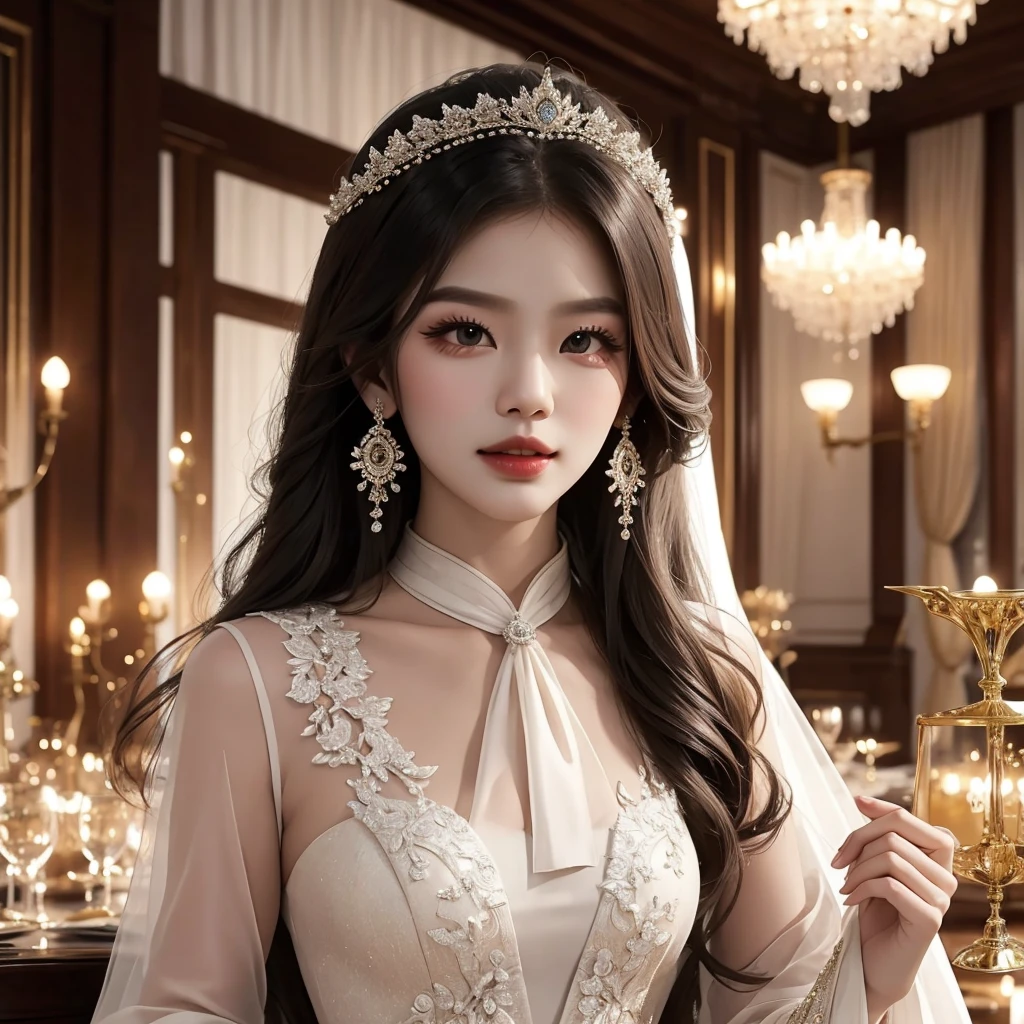 The biggest party of the high society group,millionaire,Guest at the event,dress elegantl,party, กลางคืน,คนเยอะ,ชายหญิง,มุมมอง