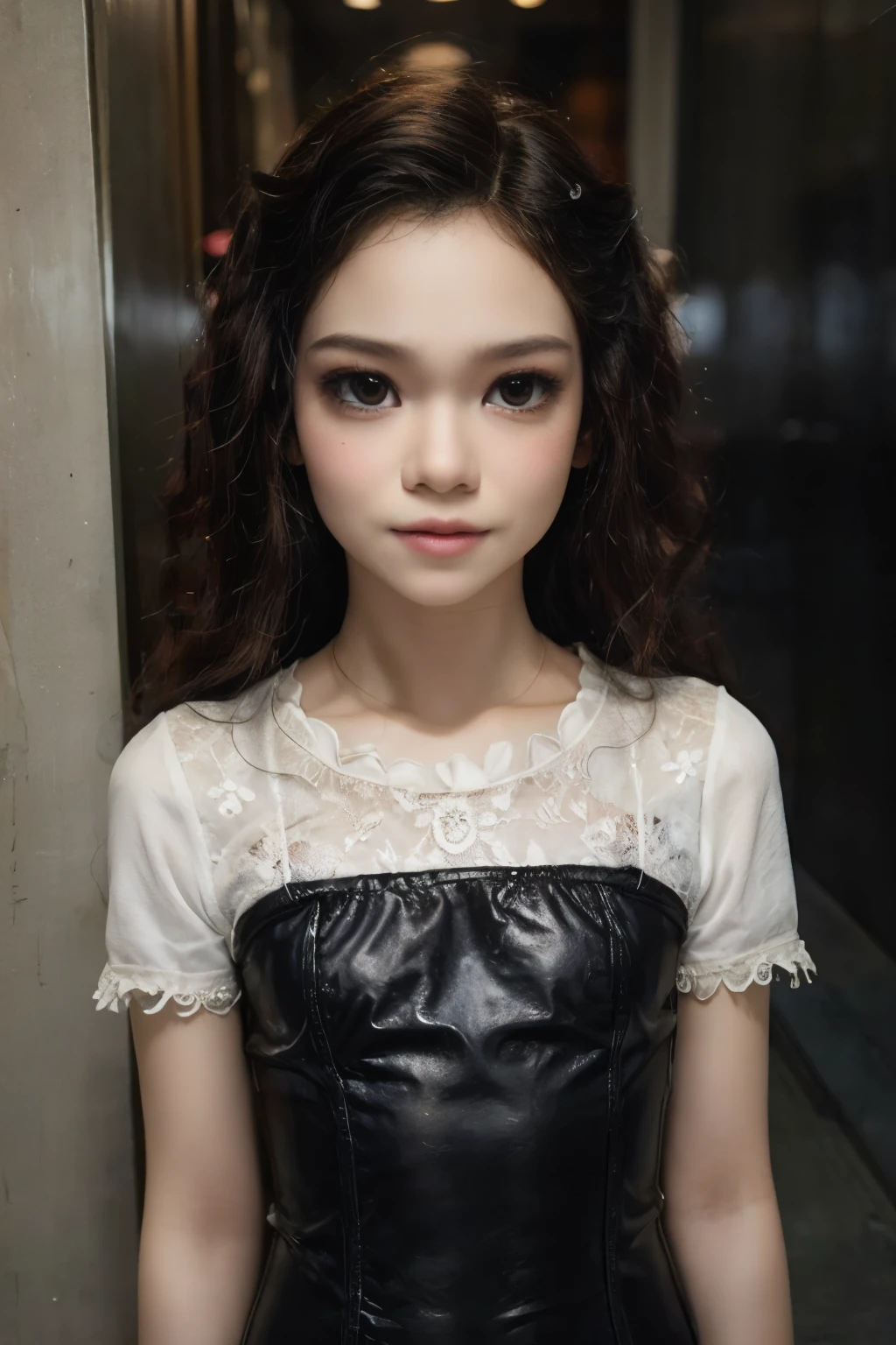 ((LACE)), ((STRADDLING)), (Wearing Swimsuit), (((AFRO STYLE HAIR ))), masutepiece, High quality, UHD 32K, Realistic face, Realistic skin feeling , A Malay Lady, 8 years old, , Very cute and baby-like face, (((FLAT CHEST:1.4))), (MATRIX WORLD), ((look In front at the camera and SADNESS)), ((())), (((CUTE GIRL))), ((BLACK LIPS)), ((WHITE PURPLE)), ((CHUBBY)), (undress).