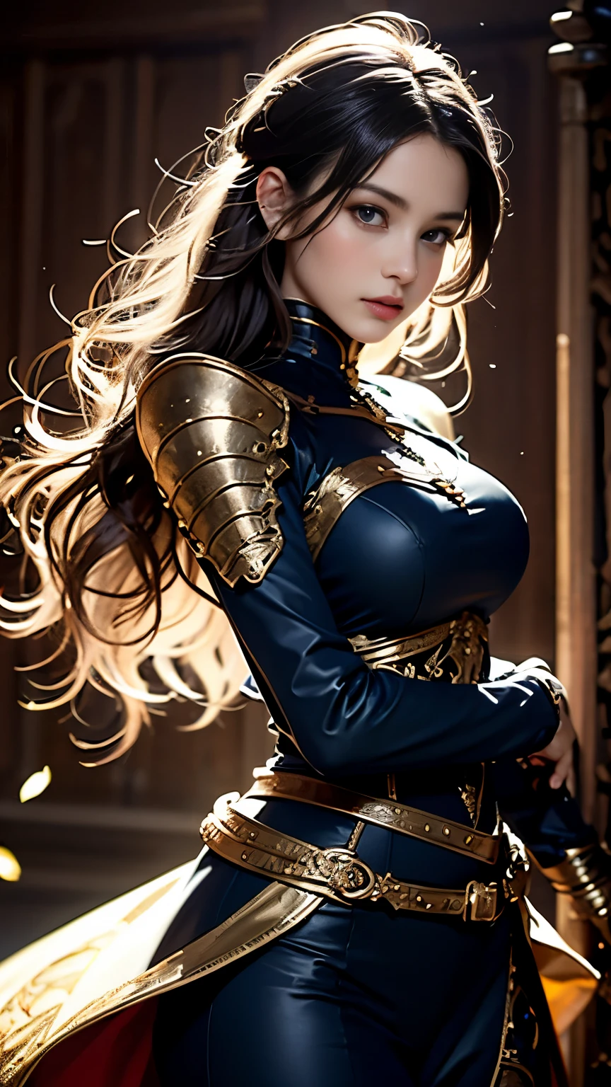 8K resolution, masterpiece, Highest quality, Award-winning works, unrealistic, sole sexy lady, healthy shaped body, 25 years old, white wavy long hair, hair band, big firm bouncing bust, ancient roman military commander's armor, Complicated armor, royal coat of arms, elegant, Very detailed, Digital Painting, artステーション, コンセプトart, Smooth, Sharp focus, shape, artジャム、Greg Rutkowski、Alphonse Mucha、William Adolphe Bouguereau、art：Stephanie Law , Magnificent royal background, Royal Jewel, nature, Full Shot, Symmetric, Greg Rutkowski, Charlie Bowwater, beep, Unreal 5, Surreal, Dynamic Lighting, ファンタジーart, Complex colors, Colorful magic circle, flash,  dynamic sexy poses