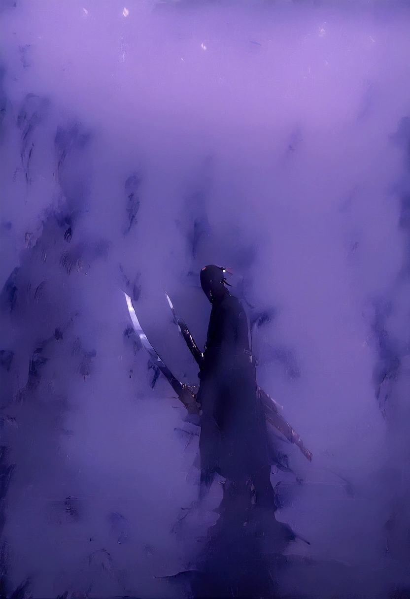 1 guy with sword and mask in a swordsman war