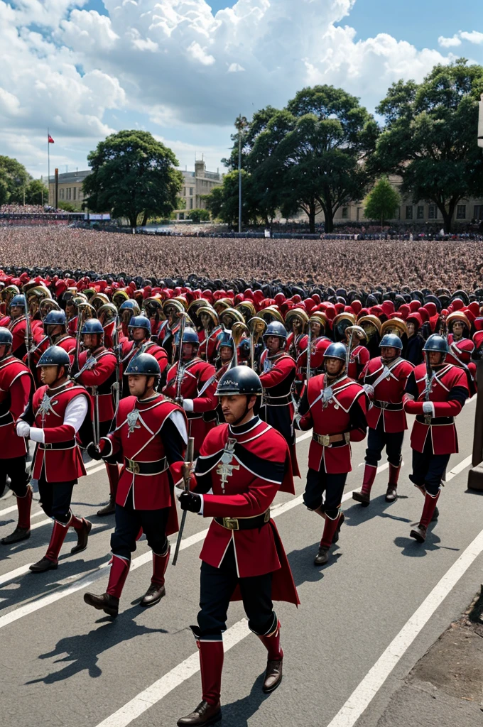 Crusaders marching