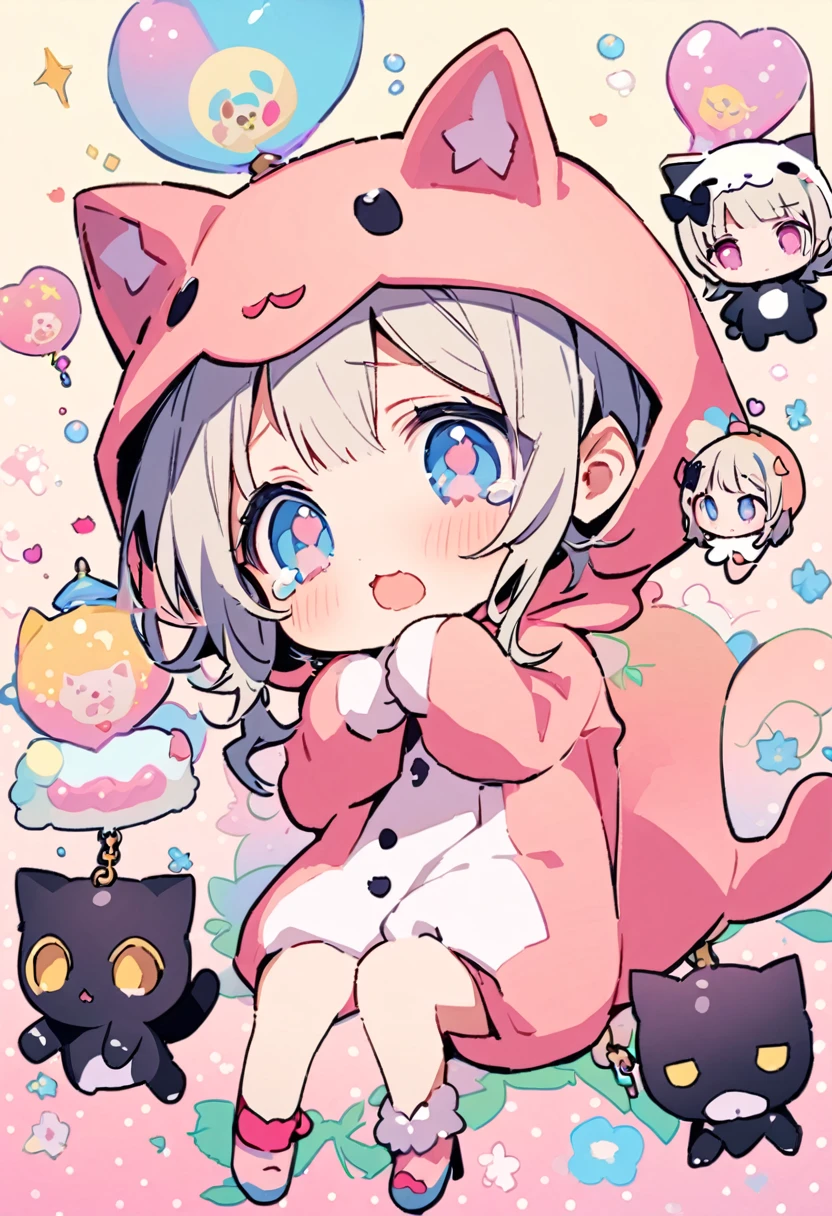 masterpiece, Highest quality, Illustration of the novel, High resolution, 18+ Adult content, Sensual, Intimate, Emotional, Passionate, romantic, sweet, Adorable, Innocent, Pure, Charmな, Charmな, Charm, mysterious, Charmな, Charmな, Immersive, Charmな, dream-like, Surreal, Imaginative, Whimsical, Artistic, Avant-garde, timeless, elegant, Sophisticated, chic, Sophisticated, personality, original, Charmな, ((chibi,Cute Lori:1.3)),nsfw, ((Cat costume:1.3)),((Beautiful Tears))、