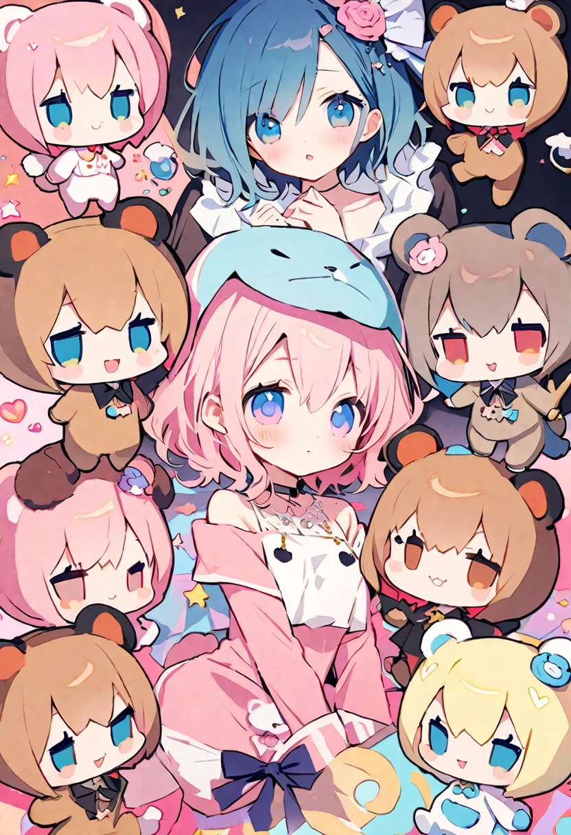 masterpiece, Highest quality, Illustration of the novel, High resolution, 18+ Adult content, Sensual, Intimate, Emotional, Passionate, romantic, sweet, Adorable, Innocent, Pure, Charmな, Charmな, Charm, mysterious, Charmな, Charmな, Immersive, Charmな, dream-like, Surreal, Imaginative, Whimsical, Artistic, Avant-garde, timeless, elegant, Sophisticated, chic, Sophisticated, personality, original, CharmなBREAK  ((chibi,Cute Lori:1.3)), ((Bear Costume:1.3)),