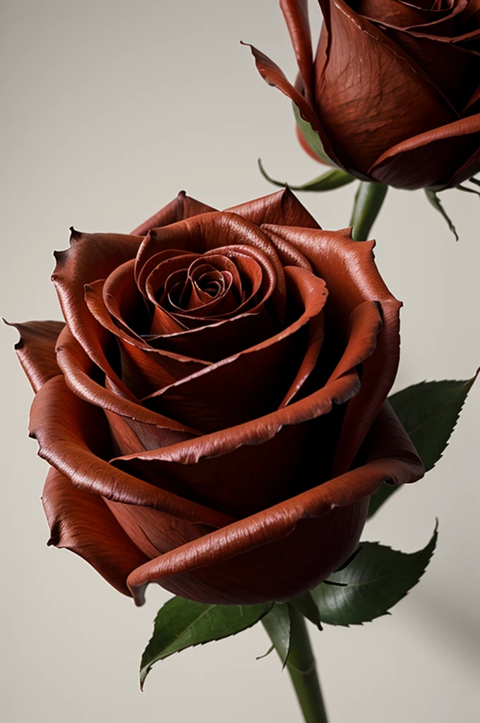 a realistic metal rose