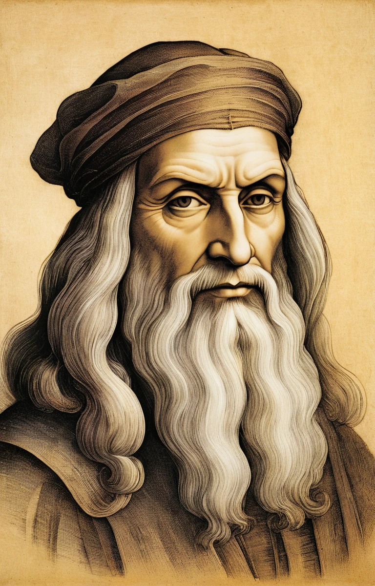 Leonardo da Vinci&#39;s style, Portrait of a noble man