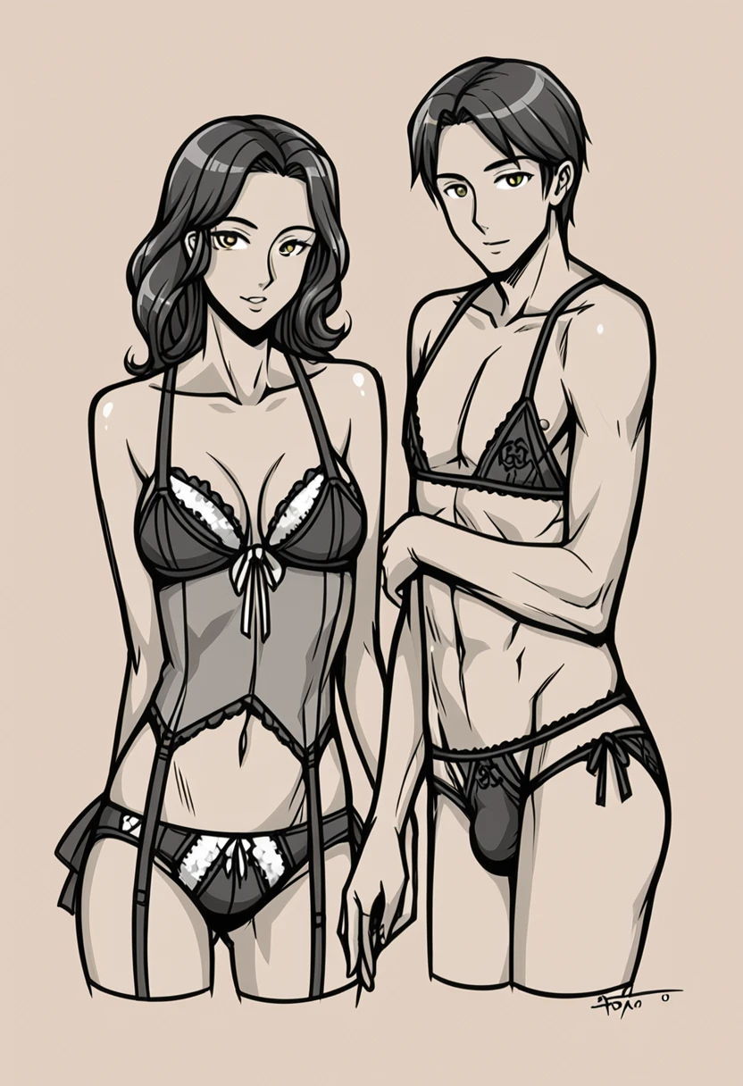 a father （ a he had been brainwashing by his secondson ,crossdressing , wife of his secondson, wear y lingerie,10 go.has marital life with his secondson ,) 
