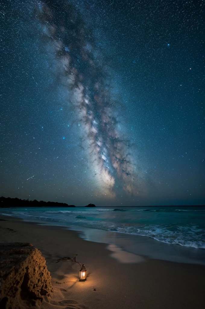 The beach under the stars
