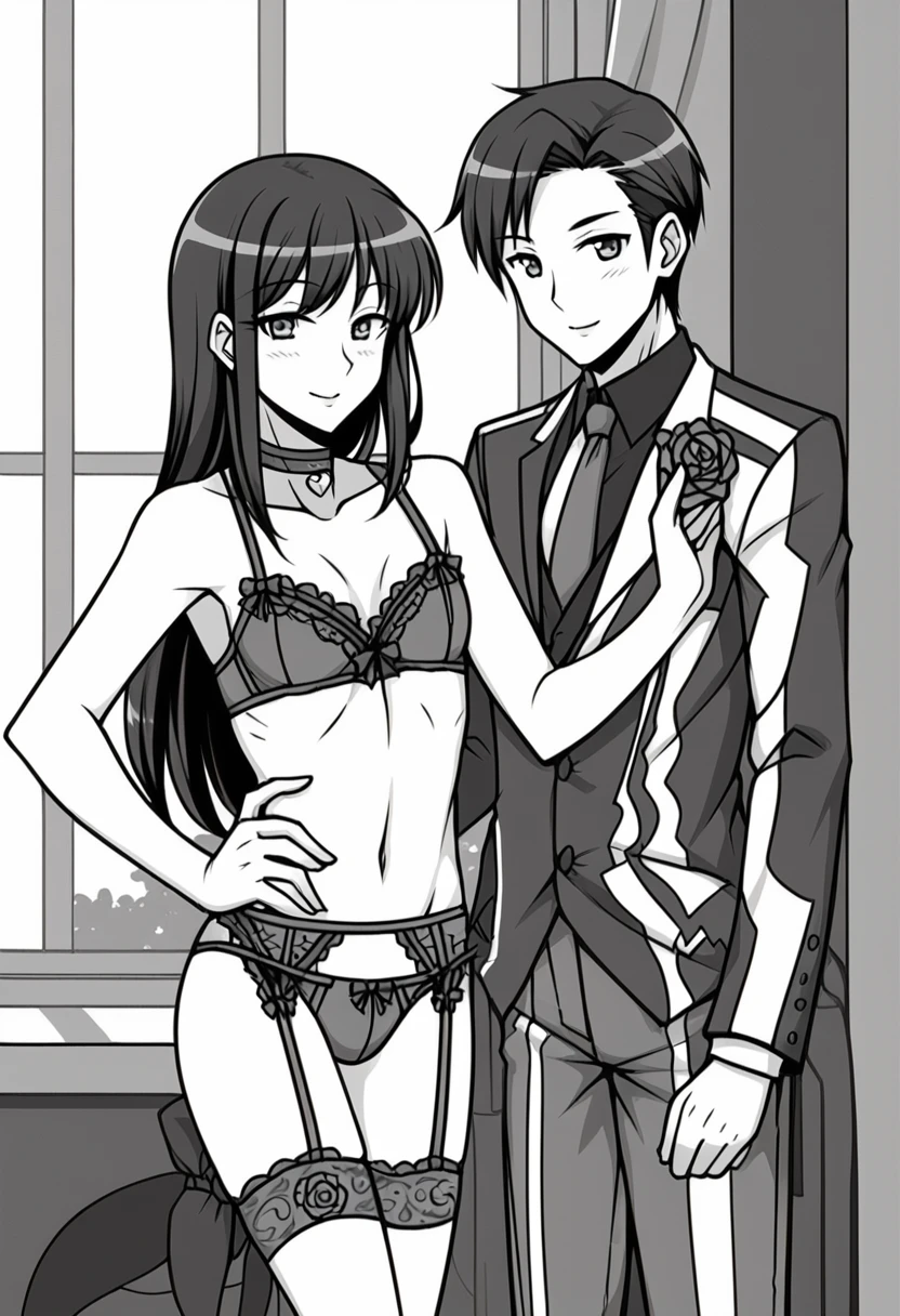 a father ( a he had been brainwashing by his secondson ,crossdressing , wife of his secondson, wear sexy lingerie,s ago.has marital life with his secondson ,)