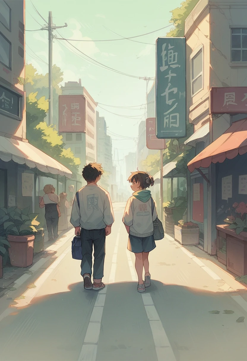 "A mysterious figure leisurely walking through the busy streets of Tokyo.."