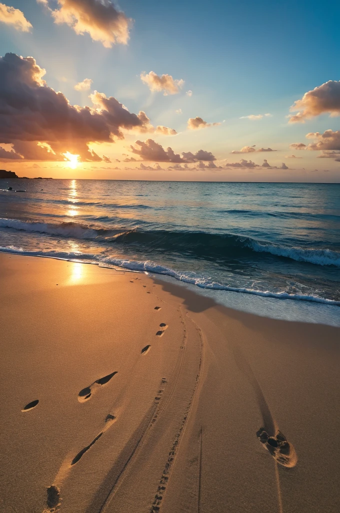 Shadows only、Sunset、Sandy Beach、Real