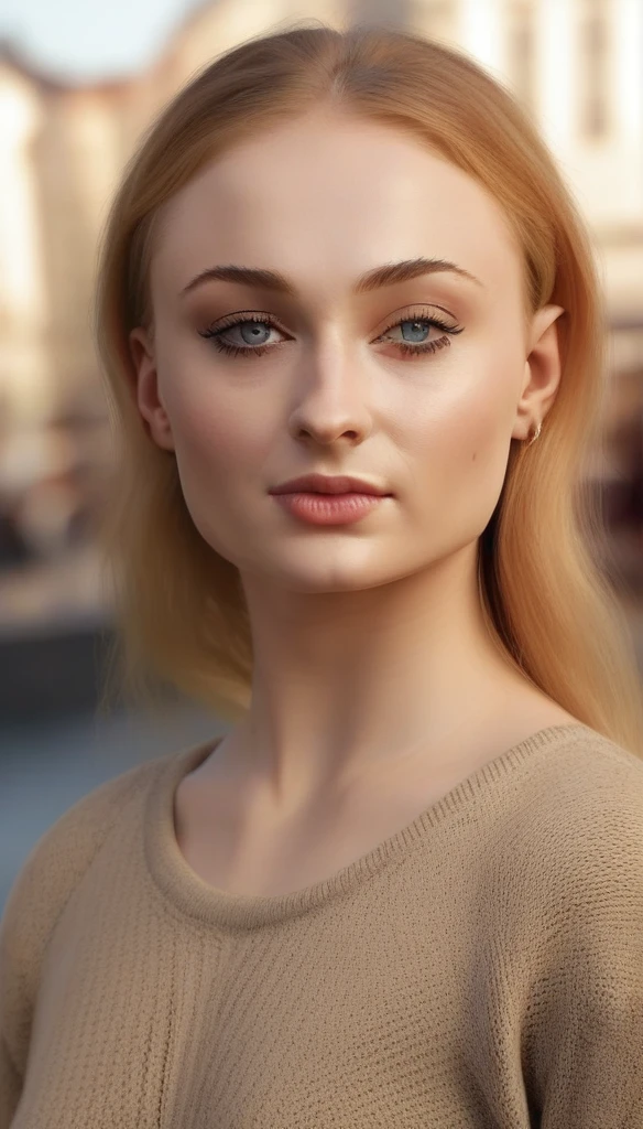 SophieTurner,masterpiece,beautiful,extremely detailed,(ultra high res),(8k UHD best quality), (realistic, photo-realistic:1.37), depth_of,field, blurry_background, photo_inset,Dramatic lighting,reference_inset,photo_background,brown_eyes,photorealistic,looking_at_viewer,1girl,shiny skin,detailed skin,(((sweater)))