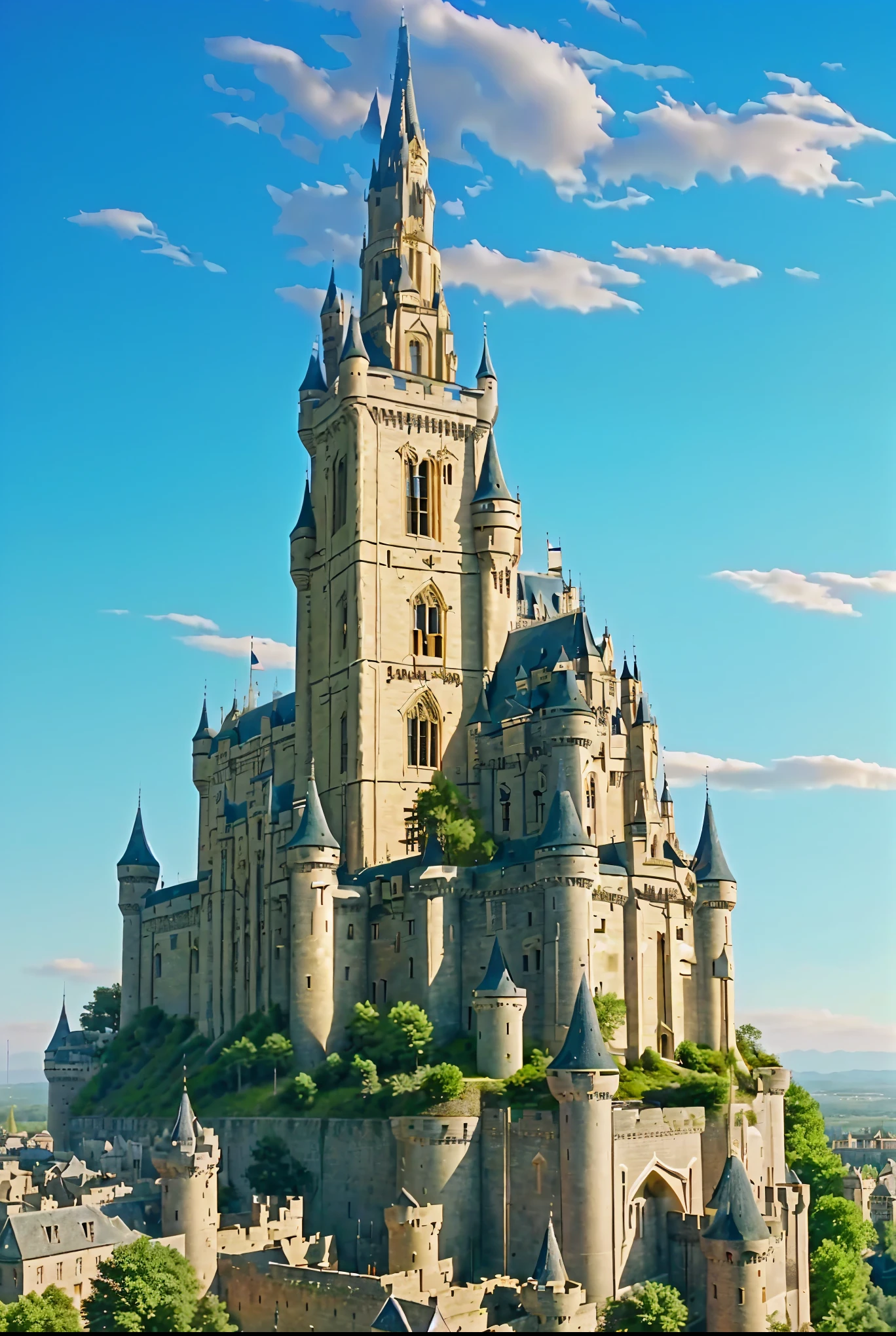 A castle,There is a bell tower, Epic Castle, Castle Background, Feiyun Castle, The huge and majestic magic university, Beautiful castle, Huge castle, futuristic castle, Epic Castle, Gothic castle, The Royal Castle is very far away, Cathedral Background, Luxury Castle, Palace Background