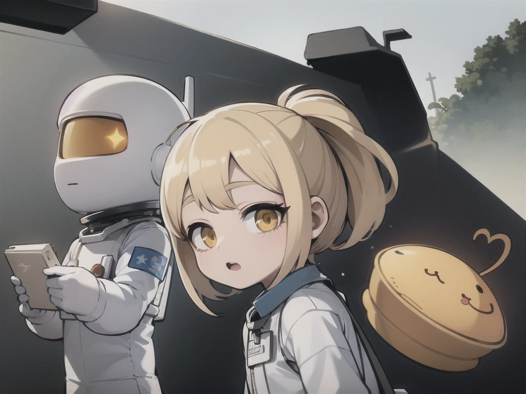 astronaut，Cartoon，cute，听着mp3的astronaut在月球上跳舞，