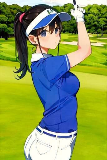 woman　golfer　Golf course　最強のgolfer　